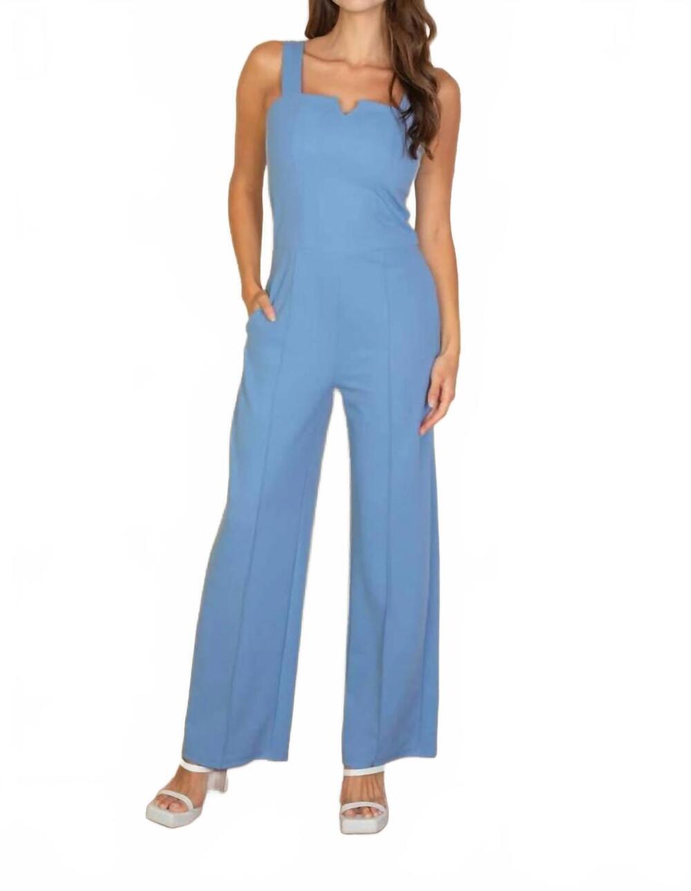 NEW CAPELLA notched neck cami jumpsuit in cloud